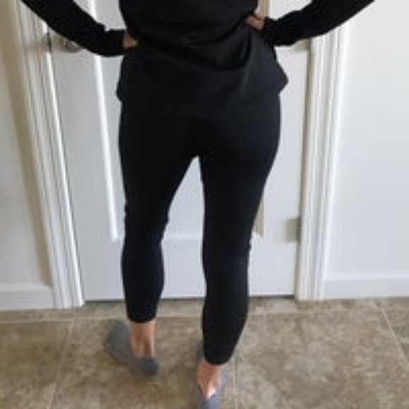 Faux Leather Black Leggings L - Picture 5 of 7